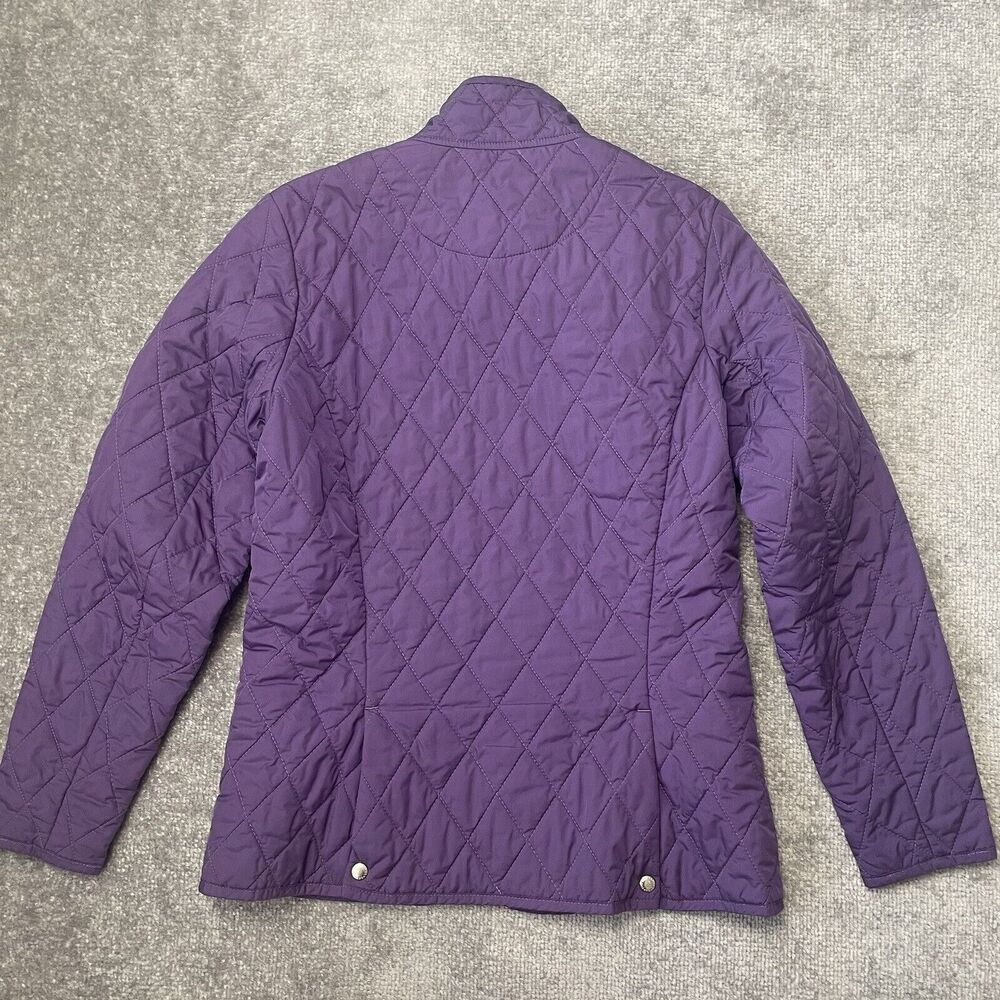 Lands End Jacket Womens XS 2-4 Purple Quilted Lightweight Casual Cozy Full Zip - Picture 7 of 8